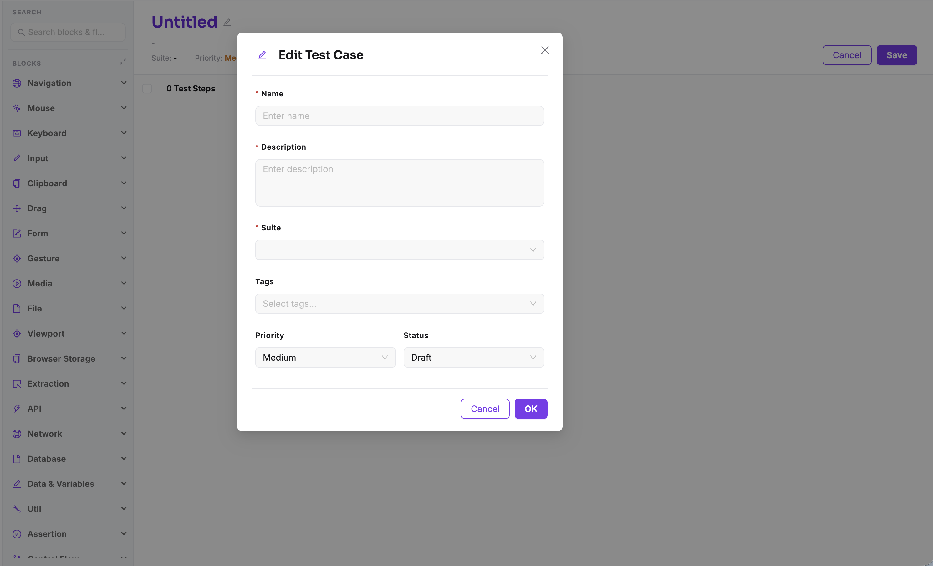 Create Test Case