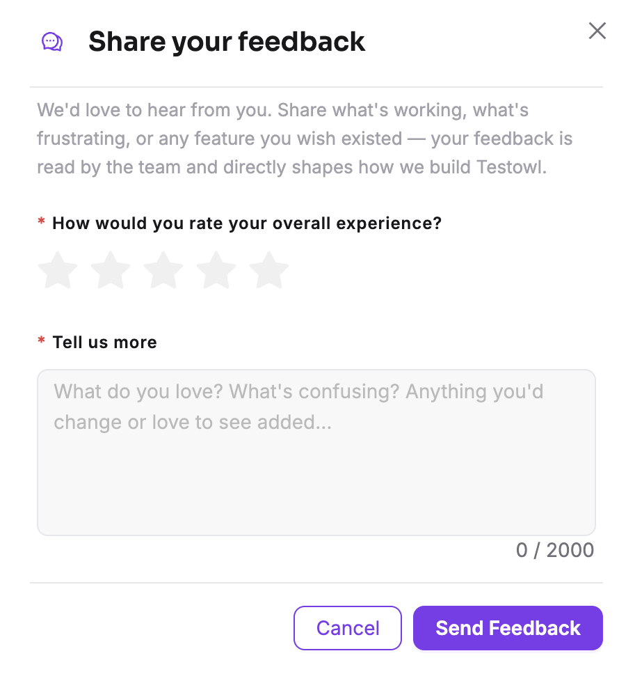 Feedback dialog